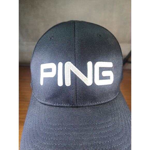 PING Sensorcool Golf Black Flex Fix Hat Cap L /XL - Picture 2 of 11
